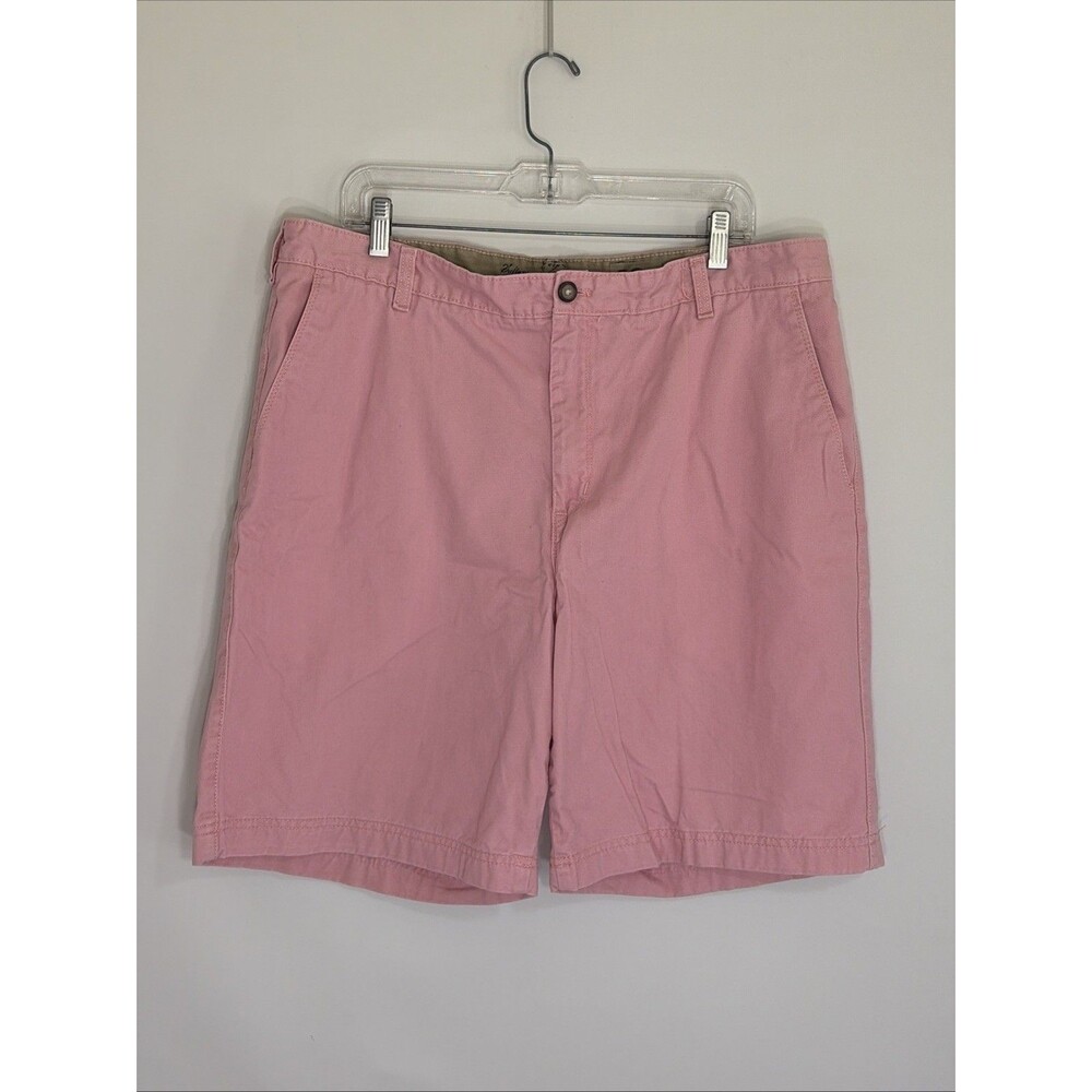 IZOD Men's Saltwater Flat Front Chinos Pink Size 38 100% Cotton Spring S’13